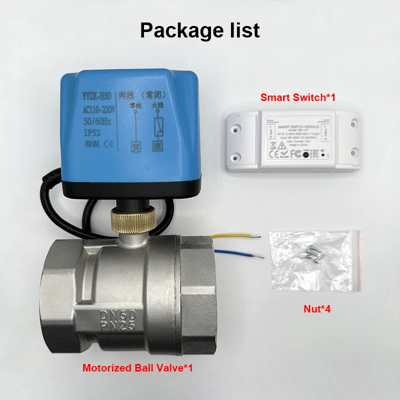 Imagem -06 - Tuya wi fi Inteligente Válvula de Esfera Elétrica Sincronismo Interruptor Inteligente Água Suporte Controle Vida Alexa Google Casa 220v Aço Inoxidável