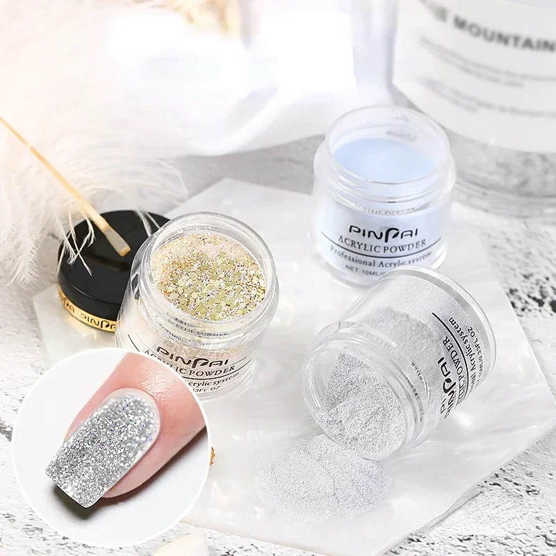 Poudre de cristal extensible pour Nail Art, 10 ml/bouteille, adhésif sculpté en diamant, poudre à paillettes pour ongles, poudre de trempage multicolore, décoration