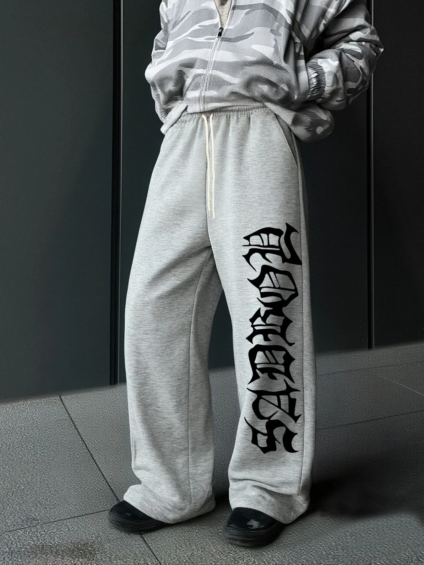 Vielseitige, einfarbige, lockere Freizeit-Sporthose mit Kordelzug für Herren, geeignet für alle Jahreszeiten, Streetwear für Männer, Frauen und Kinder.