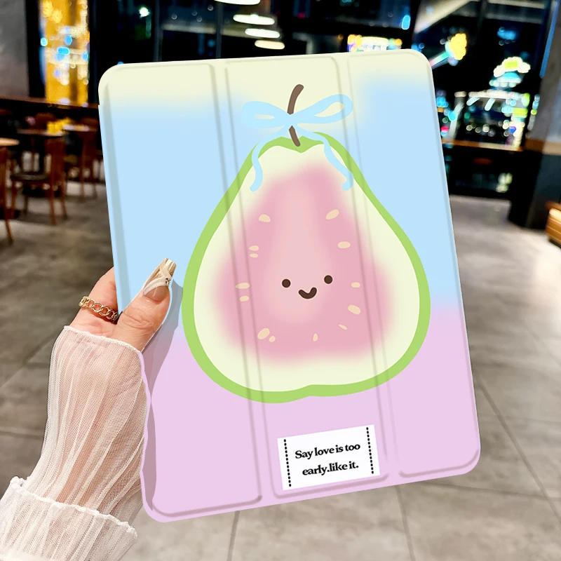 

Милый чехол для планшета с розовыми фруктами и гуавой для iPad pro 10/11 дюймов 2020/6/7/8/Air 3-й/Air 4-го/9 поколения/Air 5-го поколения 2022/Air 11