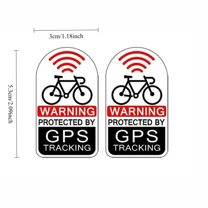 GPS Tracking Warning Sticker Anti Theft Bicycle Decal Security Protection Vinyl Label For Bike Cycling Accessories