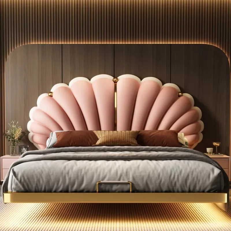 

Modern Bedroom Bed Frame Space Saving Luxury Wood Double Bed Frame Lounge Multifunctional Camas Matrimoniales Home Furniture