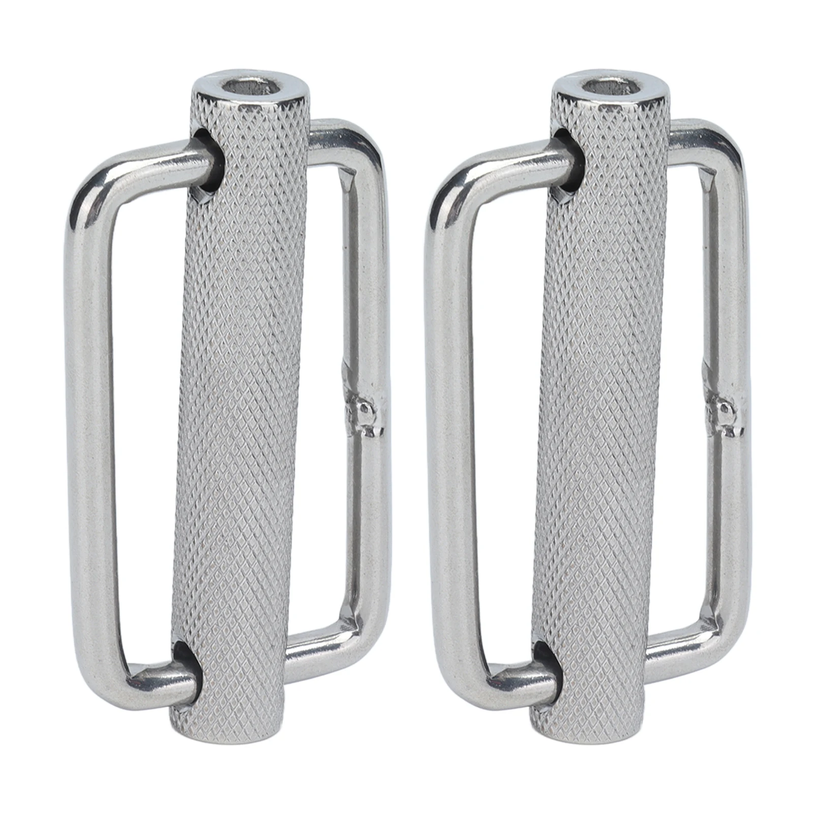 

2 шт. скользящая пряжка из нержавеющей стали 316, прямоугольная регулируемая роликовая пряжка для ремня с накаткой, роликовая пряжка для обработки сварки