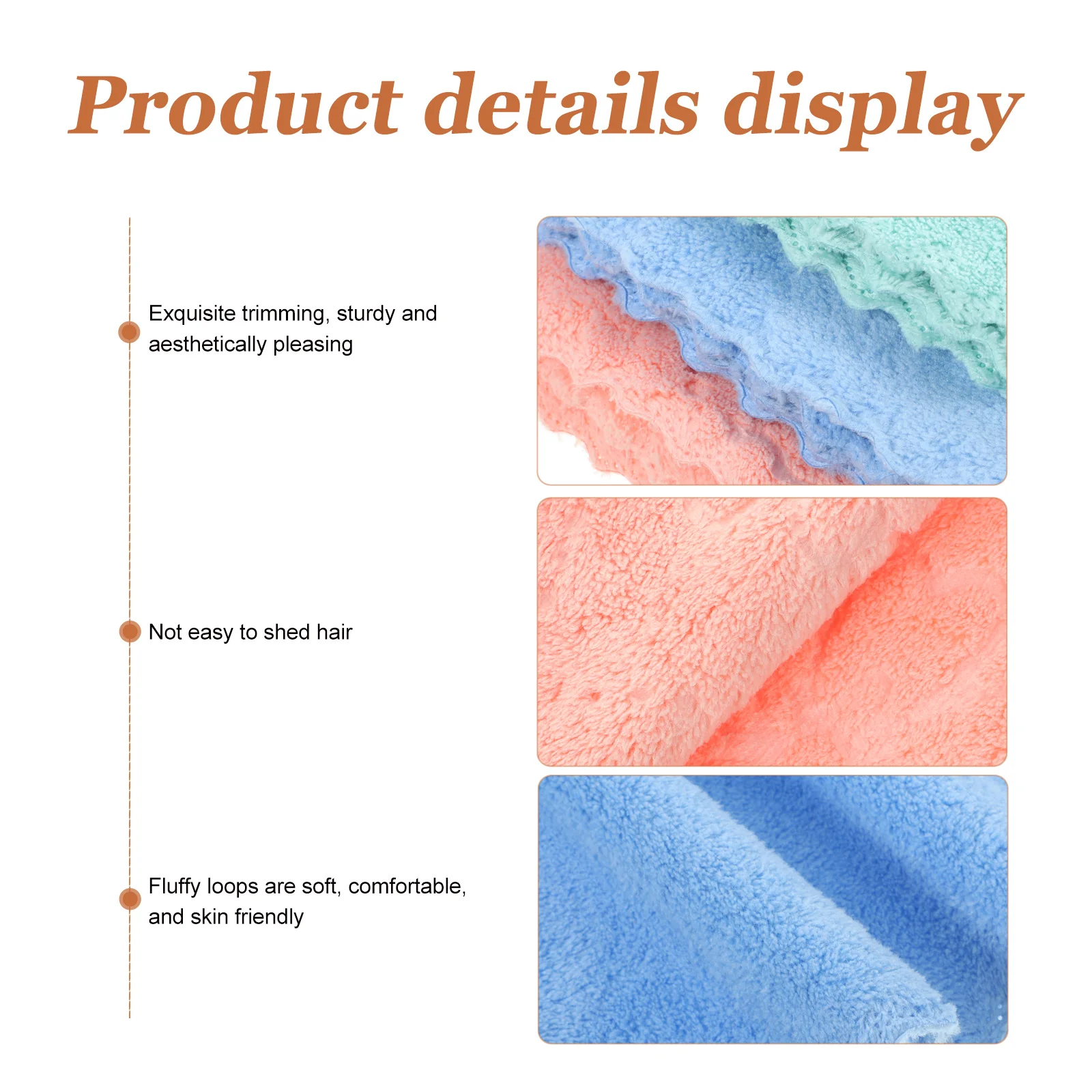 10 Pcs Coral Velvet Makeup Removal Towels Friendly Absorbent Face Washing Cloth for Home Travel Machine