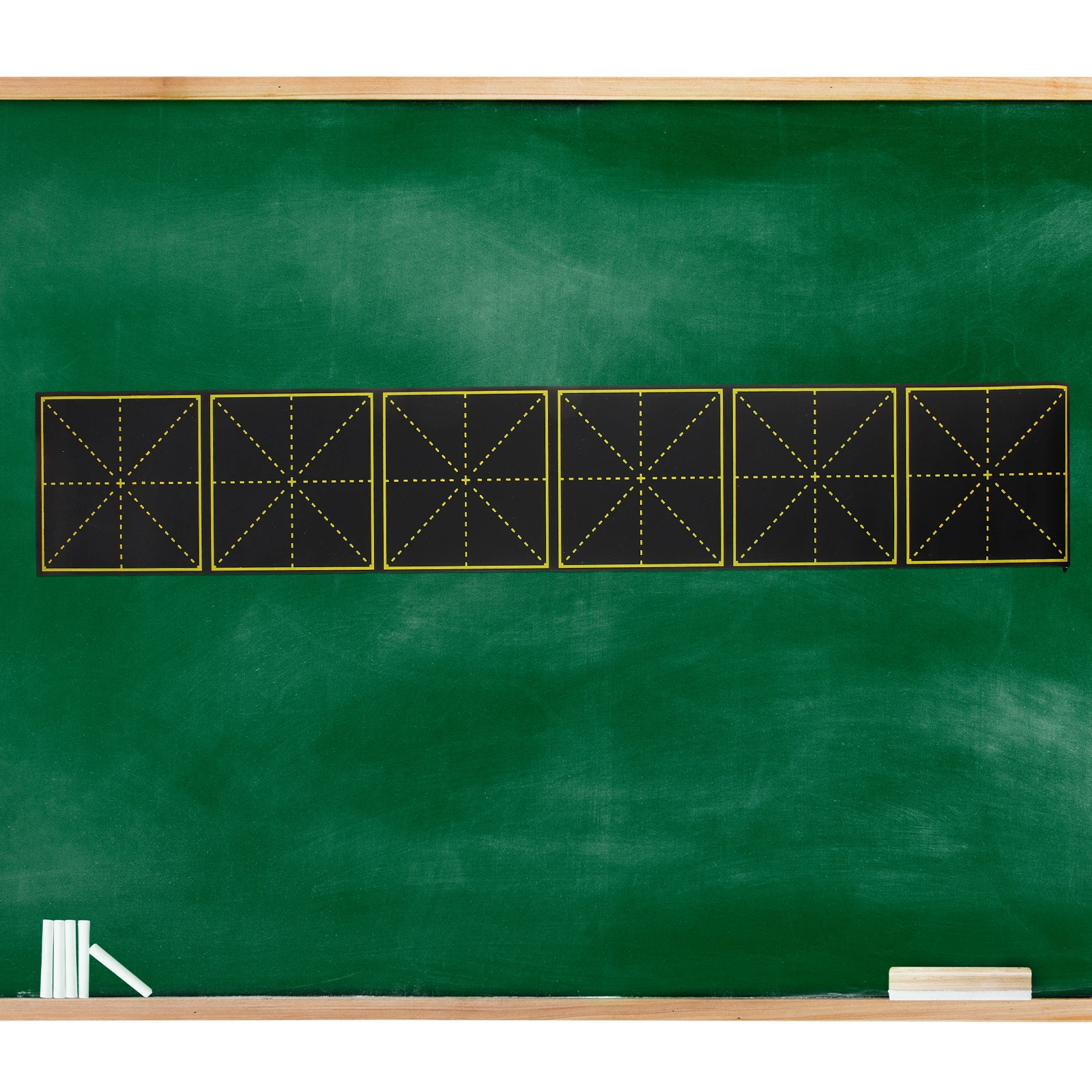 2 Pieces Magnetic Blackboard Sticker Grid Design Writing Board Teaching Tool Refrigerator Magnet Blackboard Refrigerator Sticker