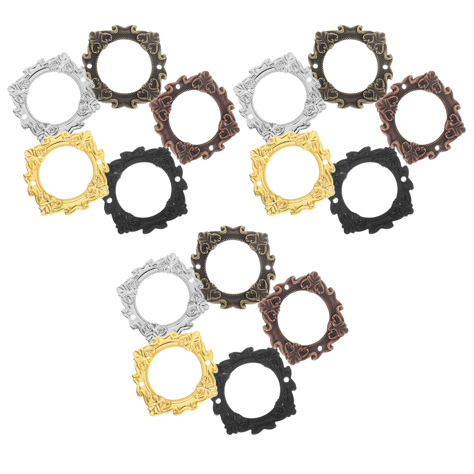 

15 Pcs European Decorative Frame Drawer Cabinet Label Frames Business Card Holder Office