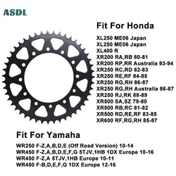 Motorcycle Rear Sprocket 47T Fit For Honda XL250 ME06 XL400 XR200 XR250 82-89 XR500 XR600 For Yamaha WR250 2010-14 WR450 10-2016