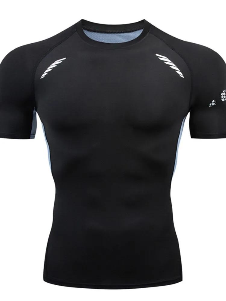 AliExpress NONE Men Short Sleeve Rash Guard Compression Shirts Quick Dry Fitness Cycling Running T-Shirt Workout Training Underwear Gym Clothing