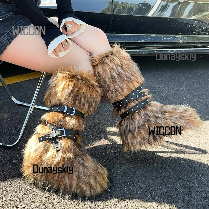 

Cos Store Furry Boots крутые плюшевые Y2K Jirai Kei костюмы для косплея аксессуары милые кавайные панк готические принты повседневные зимние Хэллоуин