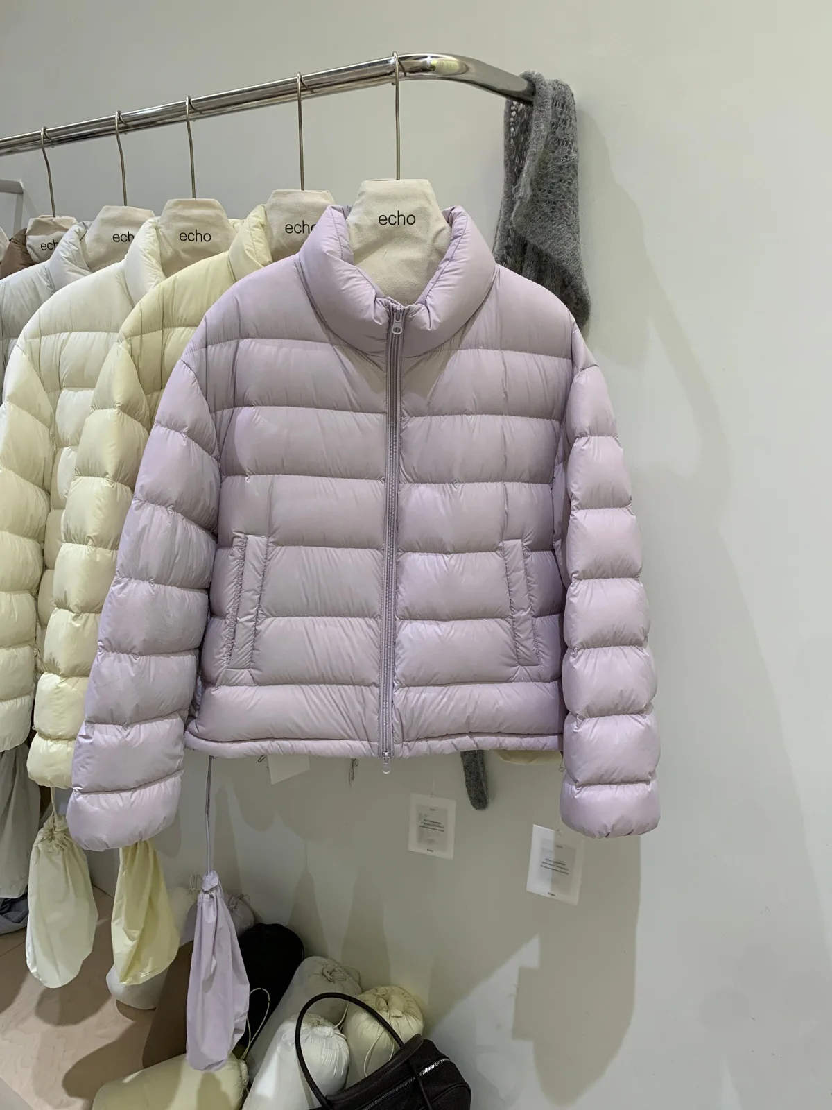 

Zhouzhou Home Winter 2025 ort Sle White Du down Jaet Korean Version Stand Collar Capsule Outerwear Commute Sle Warmth