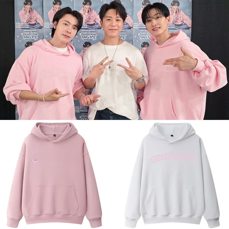 

SuperJunior Members Donghae And Indong Concert Толстовка с капюшоном East Coast Jaet Толстовка на молнии Женская повседневная длинная хлопковая смесь...