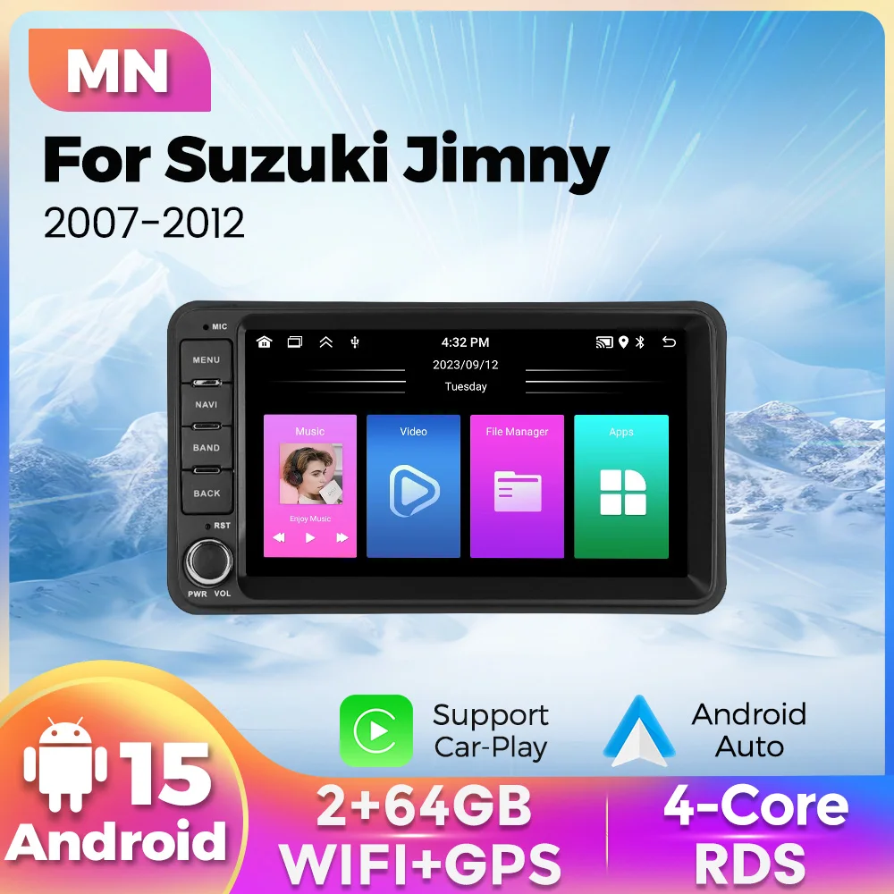 MEKEDE Android Auto Auto Radio Multimedia Player Für Suzuki Jimny 2007-2012 Kopf Einheit GPS Navigation wifi 2DIN Autoradio stereo