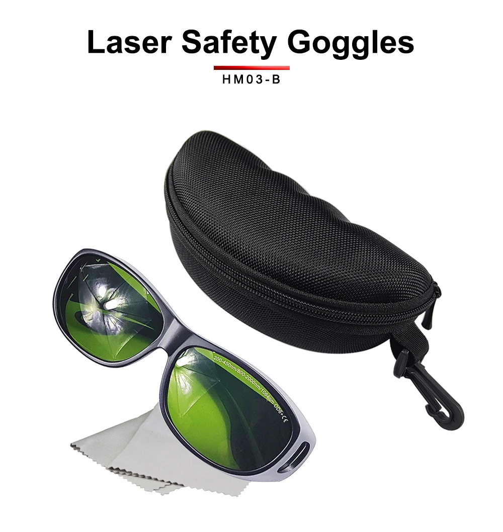 Hunst Laserschutzbrille, Schutzbrille, Schutzbrille, 200–450 nm, 800 nm–2000 nm, für YAG-Faser-UV-Laser – Detail 1