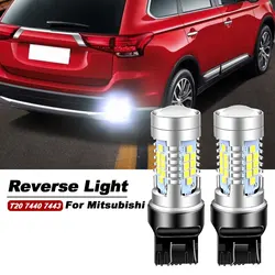 2pcs LED Reverse Light Blub Lamp Canbus W21W 7440 T20 For Mitsubishi Pajero 4 V80 V93 V97 V98 Outlander Lancer Grandis Galant