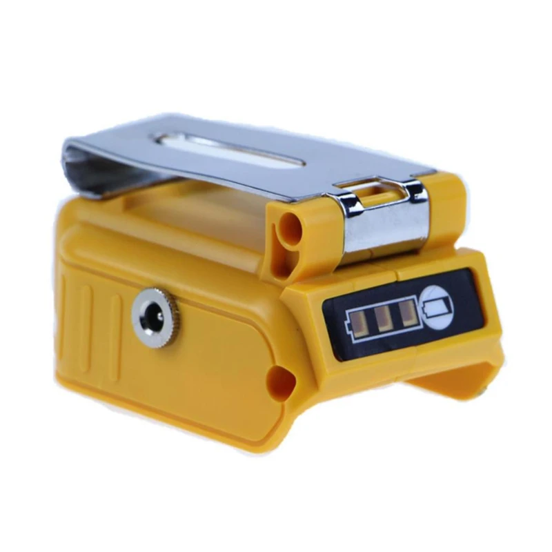 ZWINCKY Dual USB and LED Display Converter Adapter with 12V 5A DC Interface and Clip For DEWALT 18V 20V Li-Ion Battery