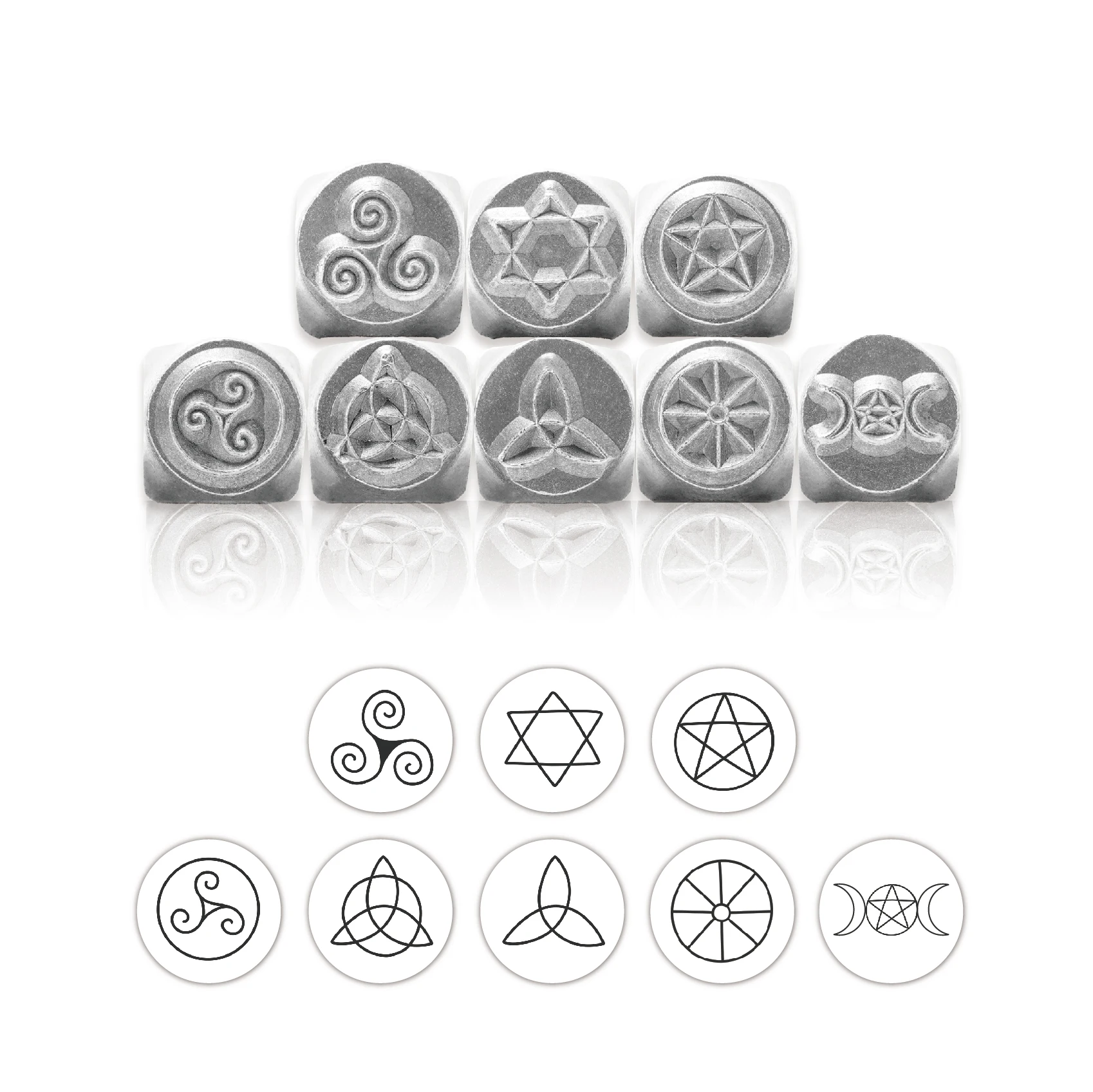 Metal Stamping Jewelry Making Supplies Mystery Marker Metal Design Stamp for Metal, Jewelry (8mm)