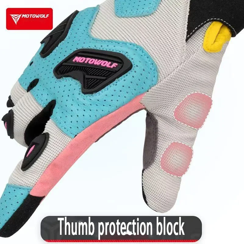 

Motowolf Summer Riding Gloves with TPR Protection – Lightweight Breathable Design, Touchscreen Compatible & Anti-Slip Grip Men