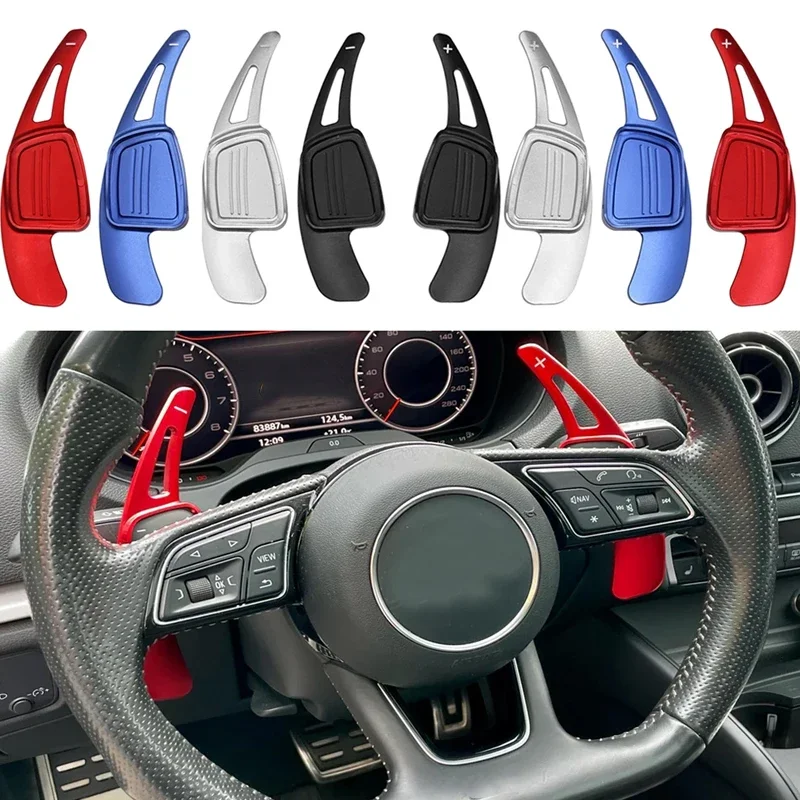 

Car Steering Wheel Shift Paddle Shifter car accessories tools for Audi A3 / S3 facelift A5 S5 2017 A4 B9 Q7 2016-2017 TT TTS