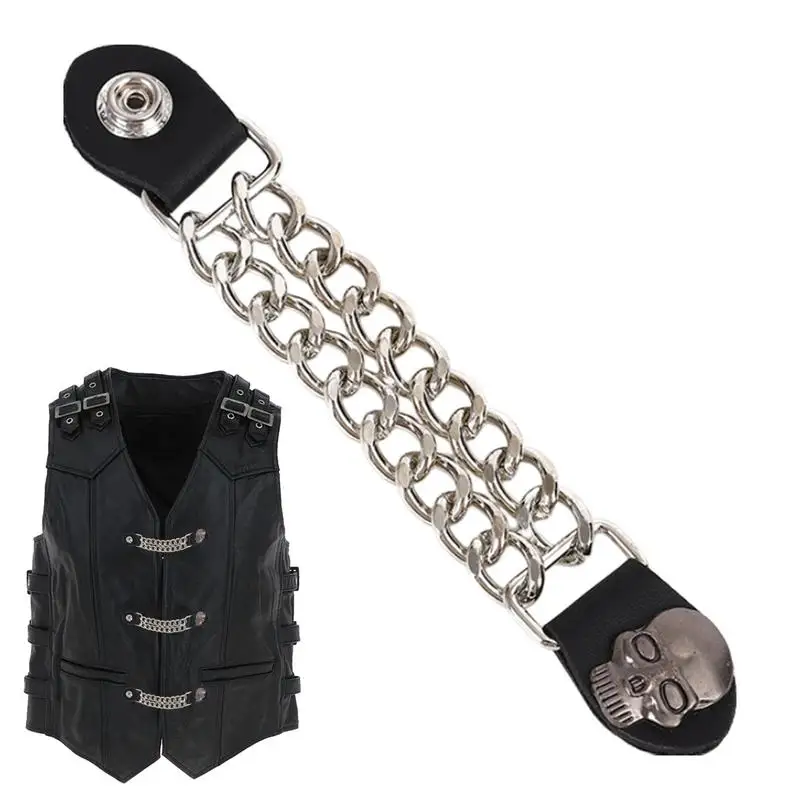 NEW 4pcs/set metal Motorcycle Vest Extenders Biker Clothing Chainmail For Motor Vest Jacket Extender Buttons Buckles