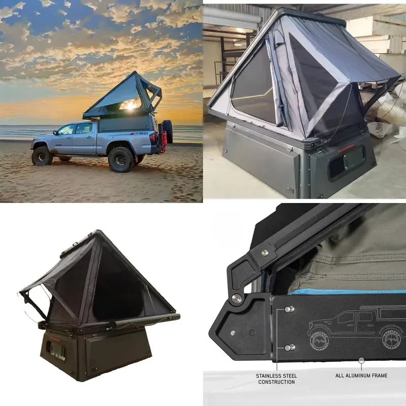 Lightweight Aluminium 4x4 Pick Truck Canopy Tent Durable Canvas Fabric Four-season Triple Layer Off-Road Camping Ute Camper