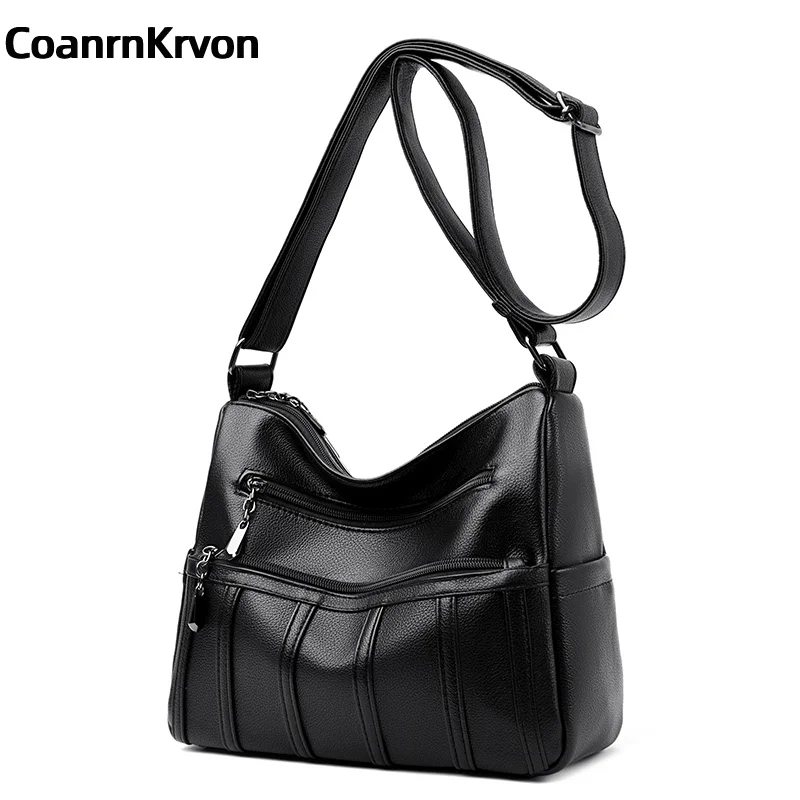 Bags for Women Trend 2024 New On Offer Women\'s Bag Shoulder Bag Brand Design Multi-Pocket Ladies Soft Crossbody Shoulder Bags