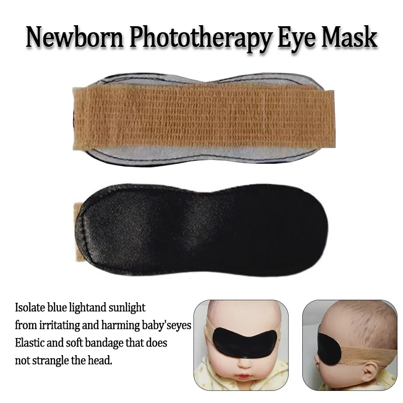 Newborn Eye Protection Cover Anti Blue Light Sunlight Blocking Soft Adjustable Headband Sleep Shade Cover