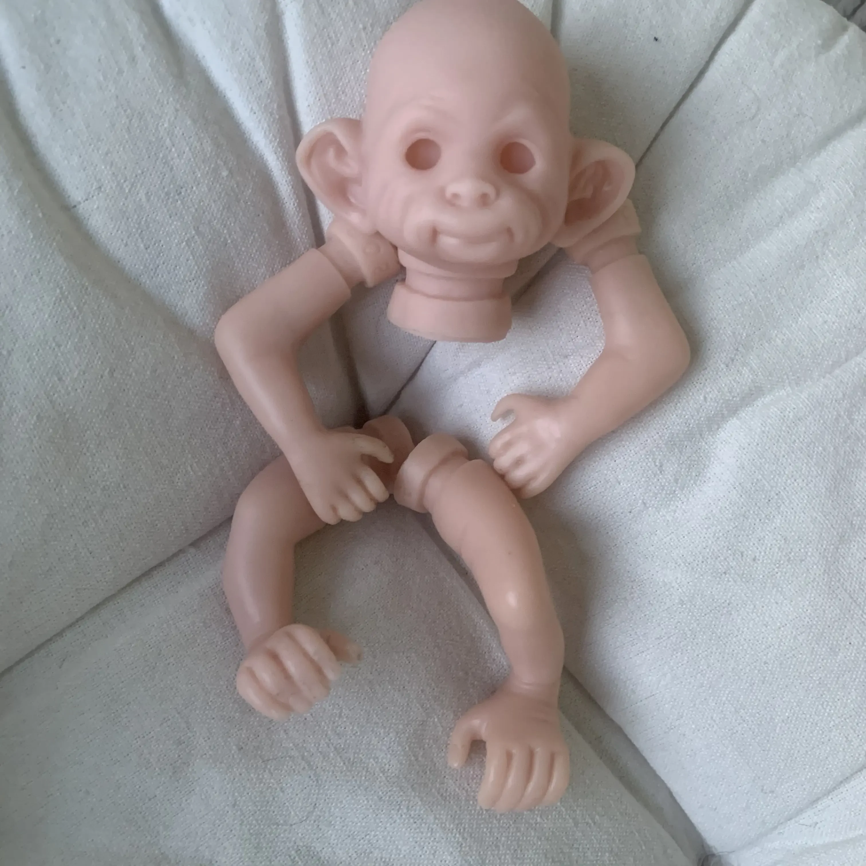 EGO 8 นิ้ว Reborn ตุ๊กตาชุด Anna Banana ลิงน่ารักตุ๊กตาที่ยังไม่เสร็จชิ้นส่วน Body และตา