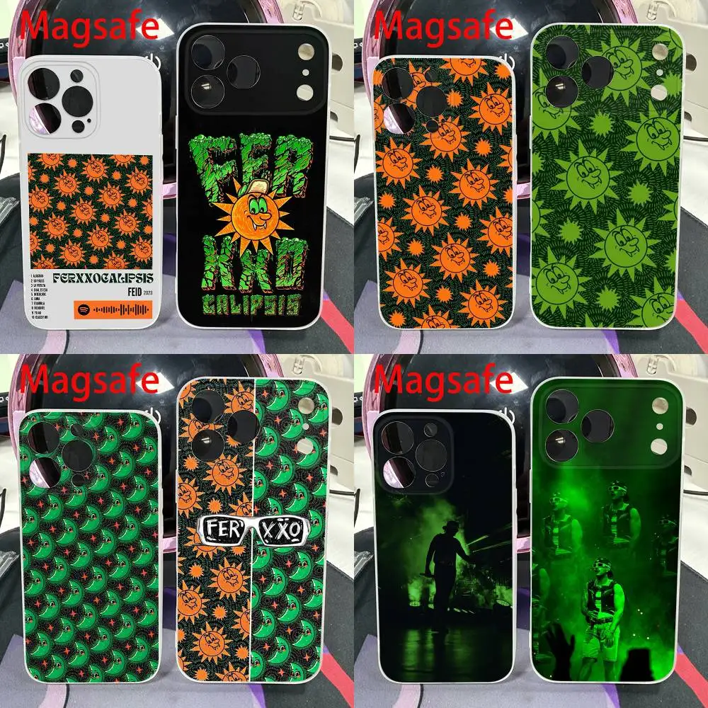 

Singer F-Feid Ferxxo SIXDO Phone Case For iPhone 14,16,15,11,13,17,12,Air,Mini,Plus,E,Pro,Max Magnetic Magsafe Frosted Cover