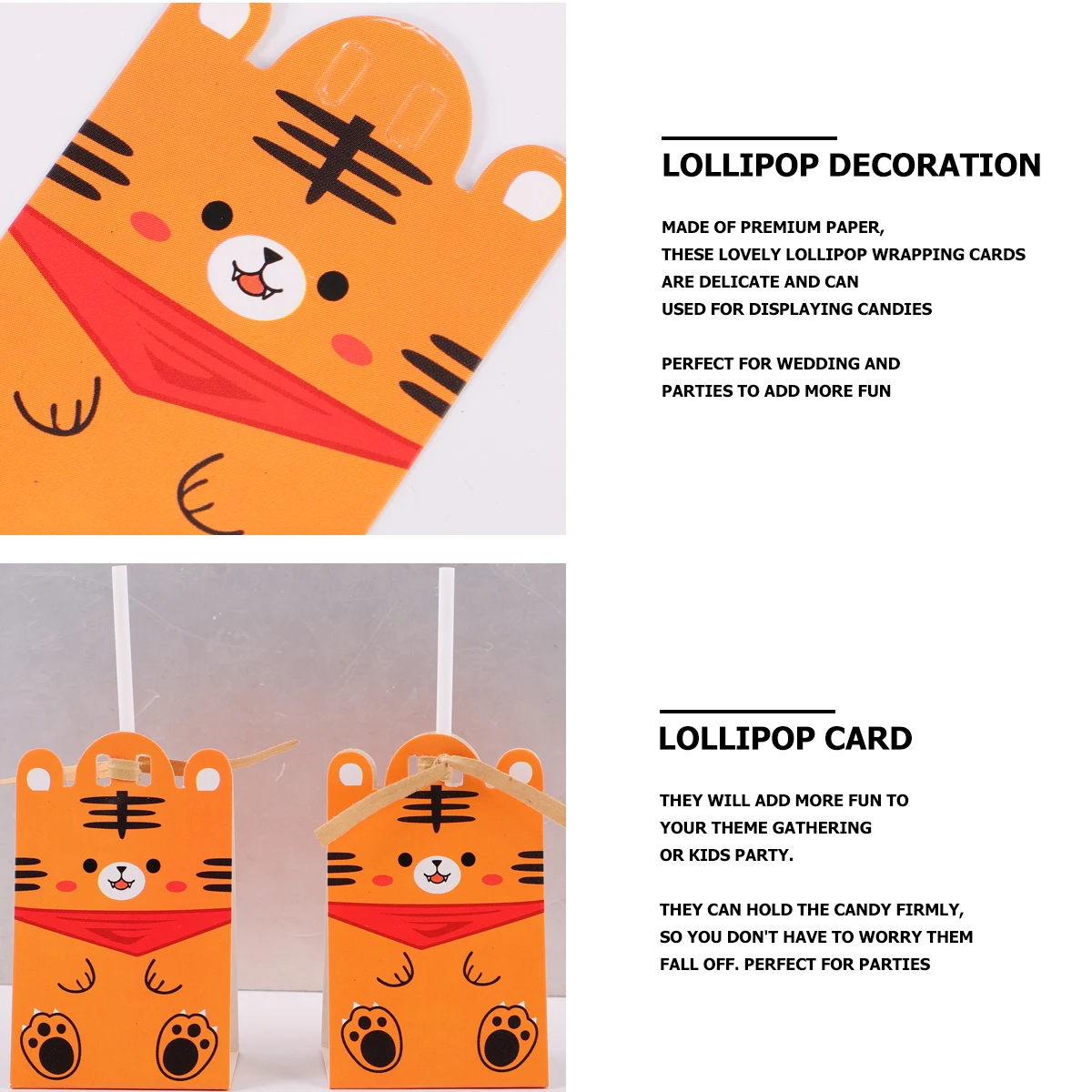 

40pcs Cards Kids Eco Candy Wrap Paper Holder Lollipop Decoration Wrap Paper Card Packaging Supplies