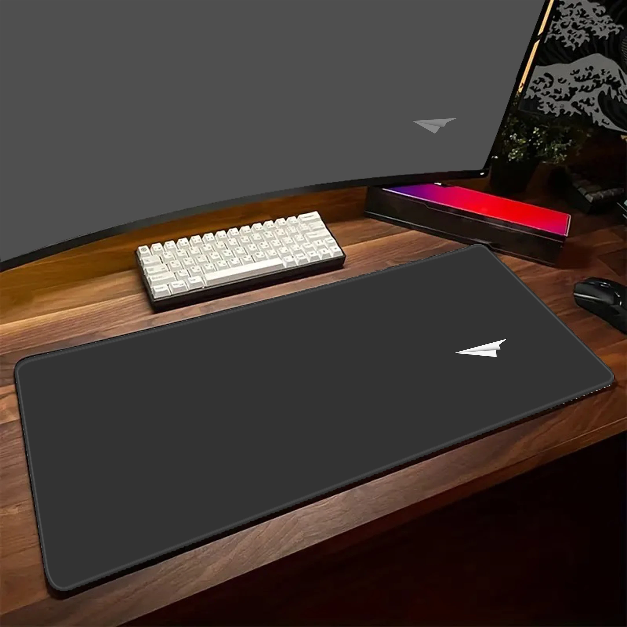 

Black White Minimalist Gaming Mouse Pad Computer Mousepad Large Rubber Speed Office Desk Keyboard Mouse Pad Gamer Desktop pad