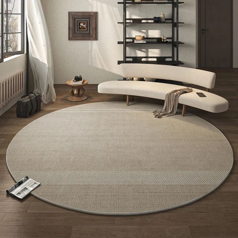 Wabi Sabi Style Round Large Area Living Room Carpet Bedroom Bedside Non Slip Waterproof Carpets Simple Coffee Table 2024 New Rug