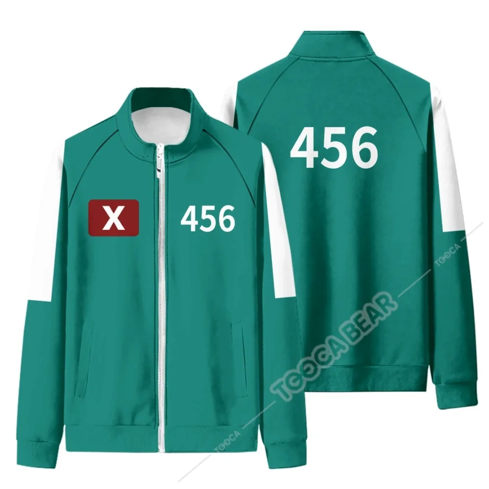 Season 2 Squid Seong Gi-hun Cosplay Costume Sports Sweatshirt Uniform 456 Kim Jun-hee Dae-ho Tracksuit T-shirt Sweater Halloween