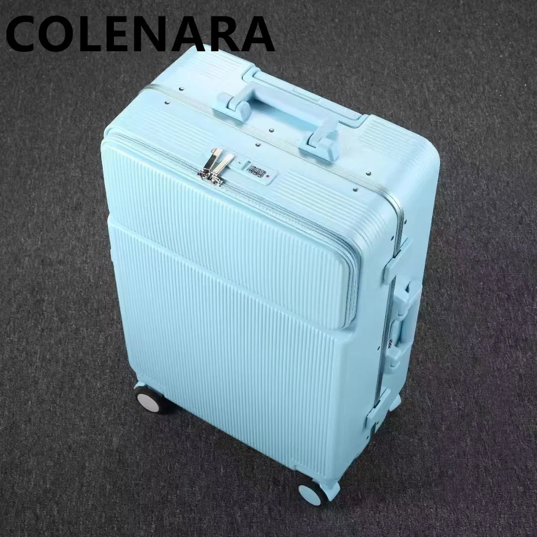 COLENARA Suitcase on Wheels Aluminum Frame Boarding Case 20