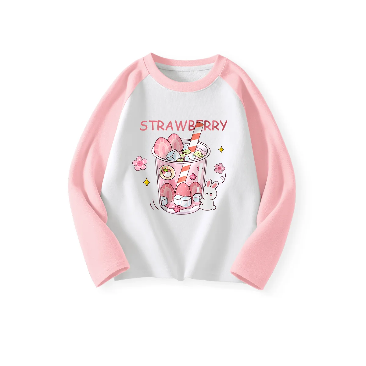 

Peach Rabbit Children's Cotton Shoulder-plugged Long-sleeved T-shirt Children's Bottoming Shirt Boys And Girls Autumn Top