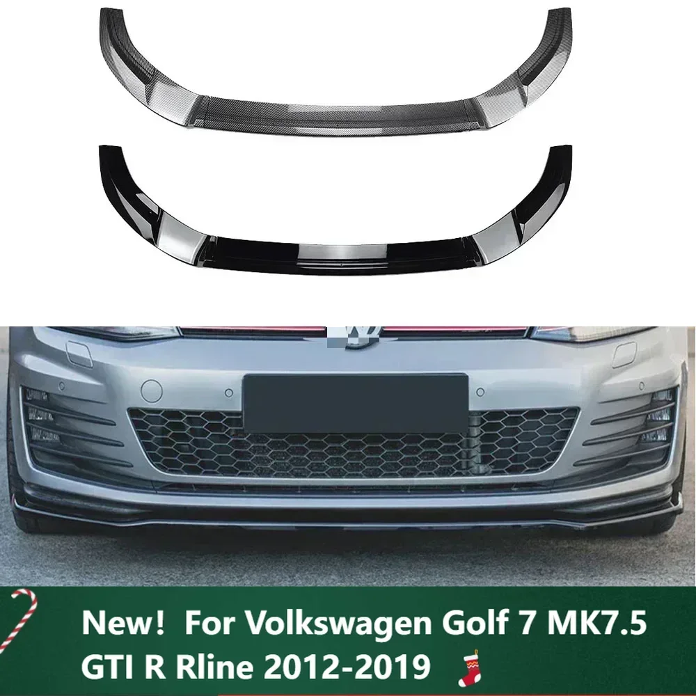 

New！For Volkswagen Golf 7 MK7.5 GTI R Rline 2012-2019 Car Body Kits Maxton Style Front Bumper Lip Spoiler Splitter Protector Cov