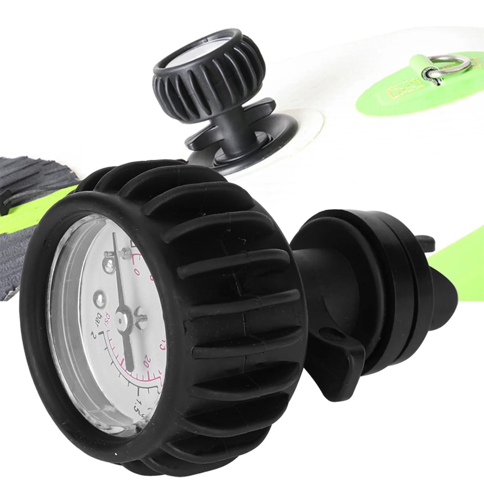 Barometer 30PSI Rubber Dinghy Air Pressure Gauge Measurement Inflatable Boat Single Barometer with Hand Pump Kayak Accessories