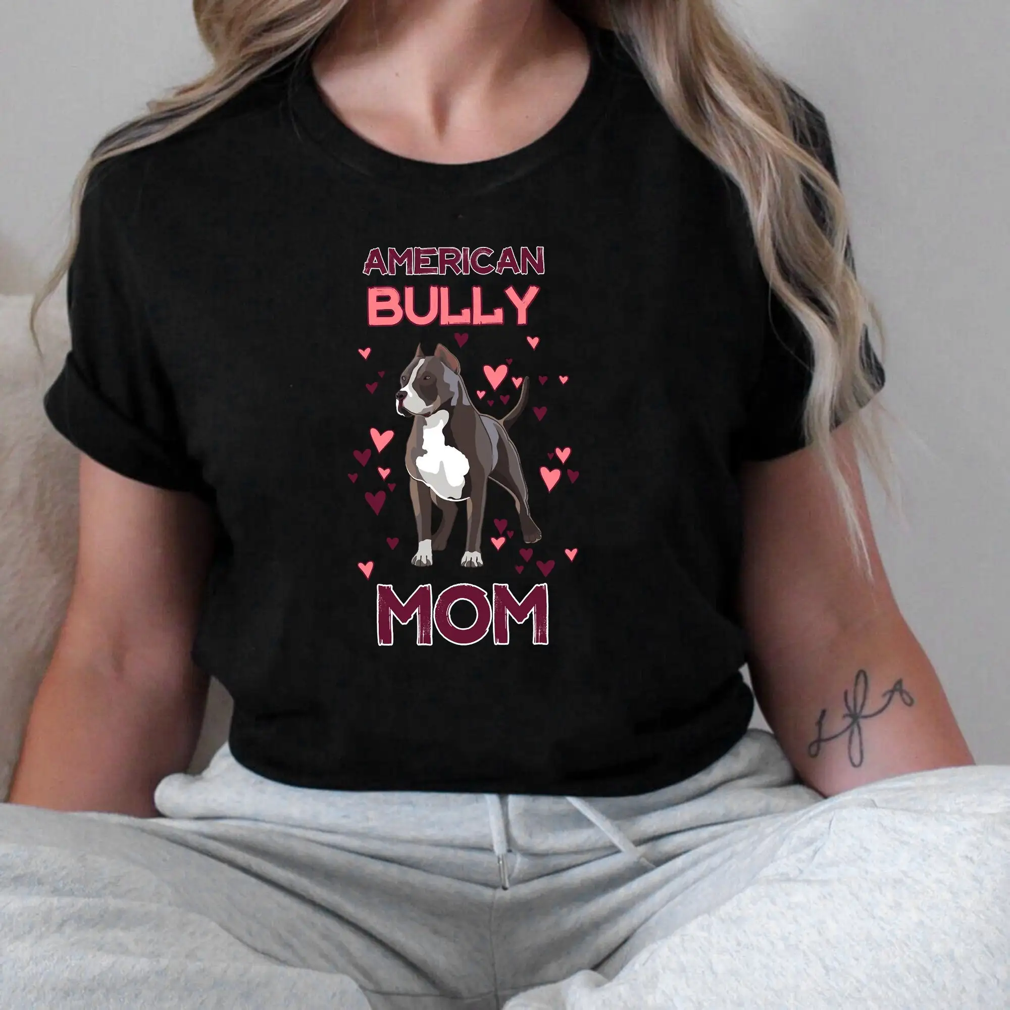 American Bully Mom Pitbull Mama T Shirt Lover Cute Dog New Puppy