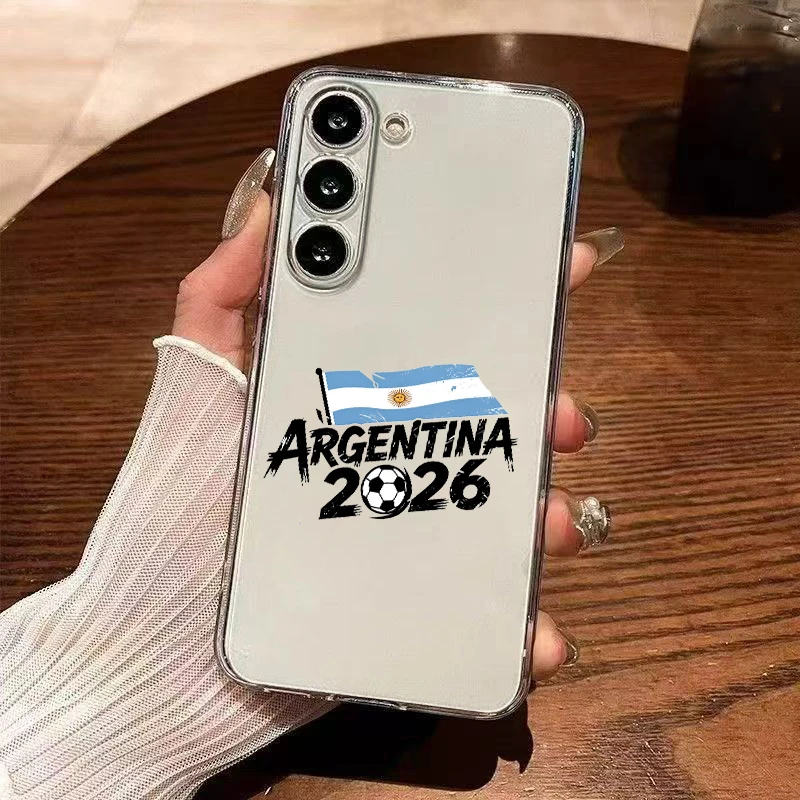 Champion Argentina 2026 Jordan Soft for Samsung Galaxy A13 A15 A17 A21S A22 A23 A25 A31 A32 A34 A53 A55 Transparent Phone Case