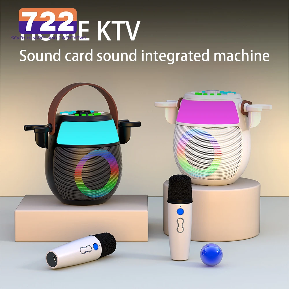 

Sound Card Speaker Professional Audio Microphone Mixing Card Outdoor Home KTV Sound Loudspeaker Box for Broadcast Live Karaoke