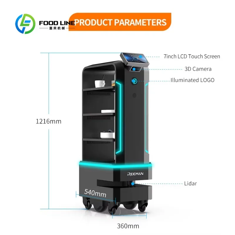 Customized Wholesale Multifunction Hospital Fast Automatic Food Delivery Service Robot Waiter Intelligent Obstacle Avoidance