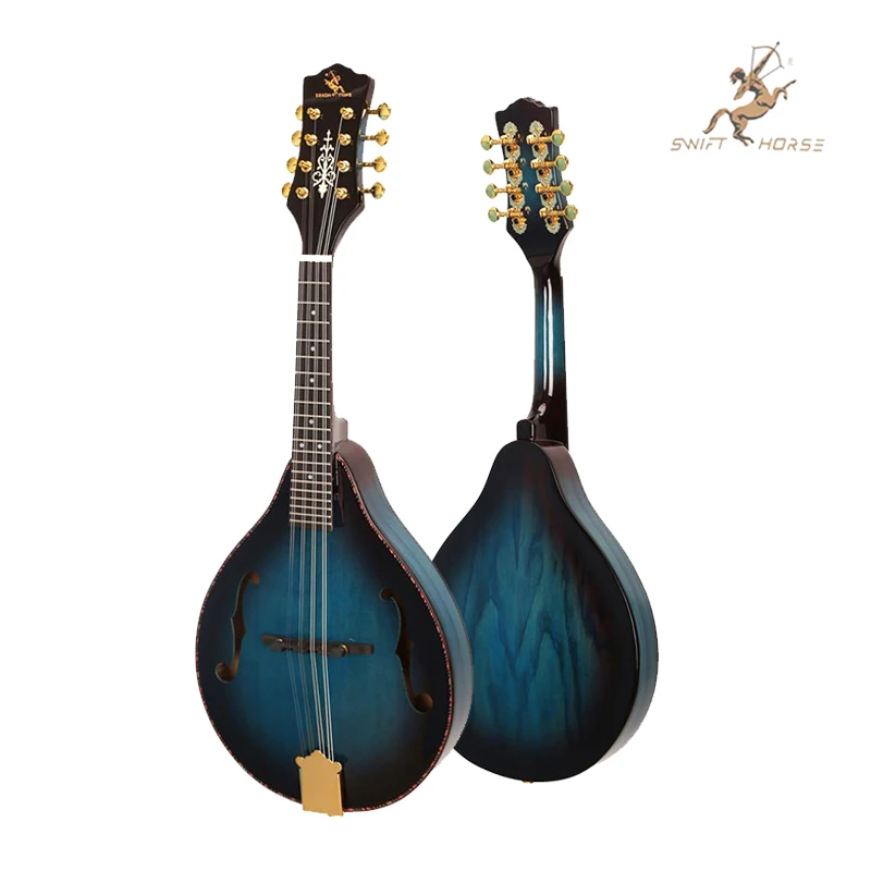 Wholesale High Quality Manual Spruce Wood 8-string Electric Mandolin China Guitar Factory Shop Electric Guitar