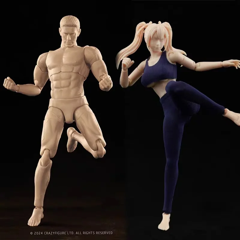 New CFTOYS Crazyfigure Male and Female LT003 LT004 Basic Bodies 1/12 Scale Poseable Action Figures Toy Models Collectible Gifts