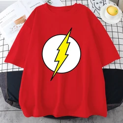 The BIG BANG Theory T Shirt The Lightning Print T-Shirt For Men Cotton Oversized Clothing Casual Street Short Sleeve Soft Tees