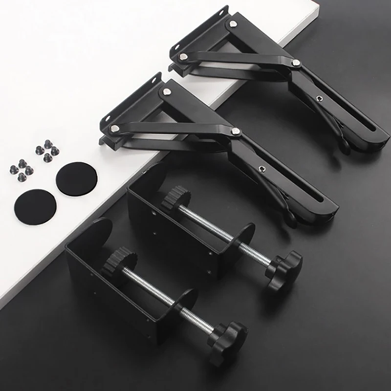 Foldable Bracket Desktop Extension Board Support Computer Mount Plate Extender Arm Stand Keyboard Hand Folding Dining Table Pad