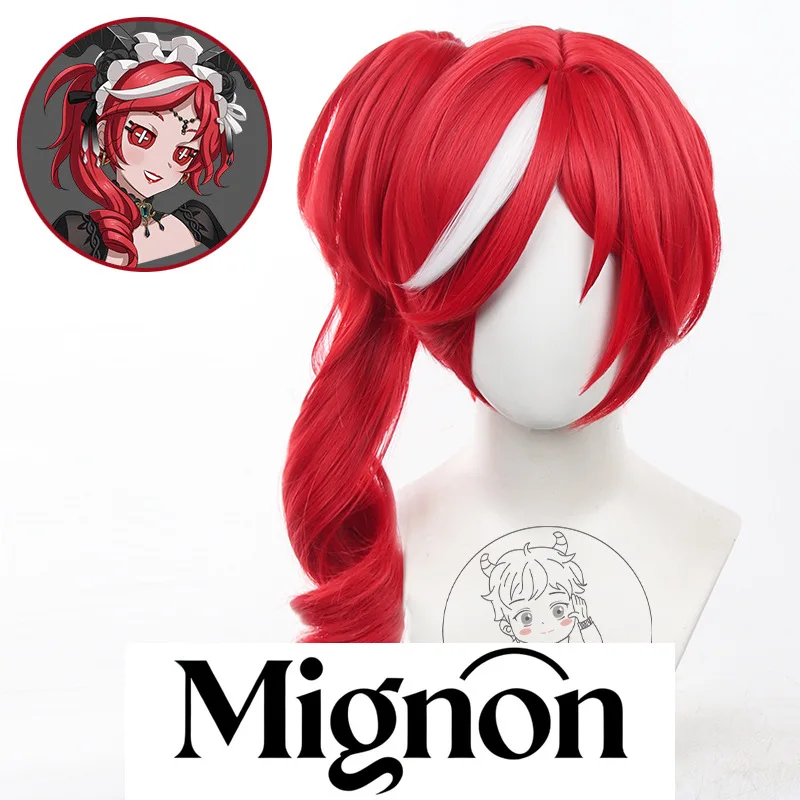 Identité V Scarlet cosplay perruque vérité sous cheveux rouges sorcière prédesse tigre clip Halloween cadeau