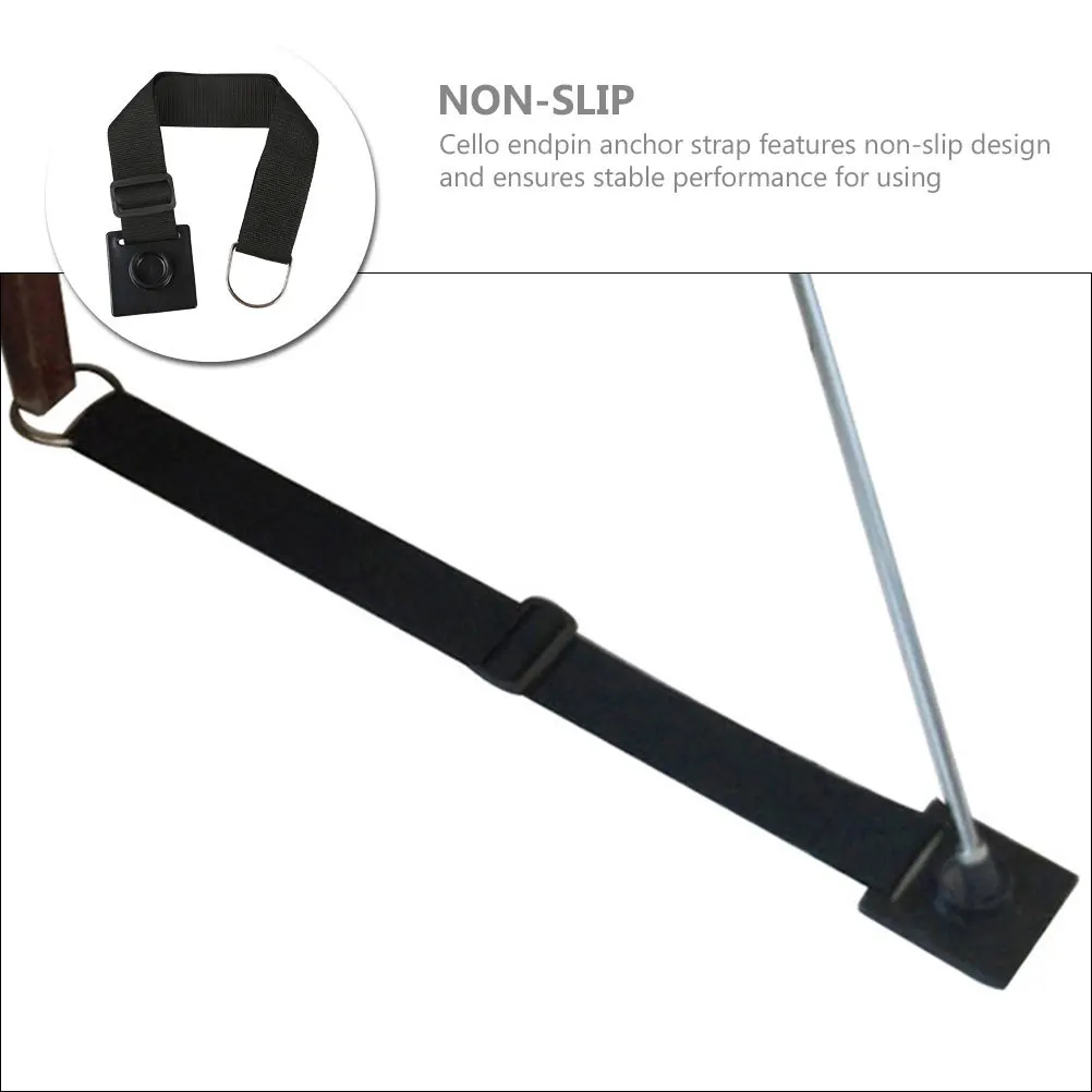 

Cello Endpin Anchor Non-Slip Strap Adjustable Cello Accessories Comfortable Durable Stable Performance Practice