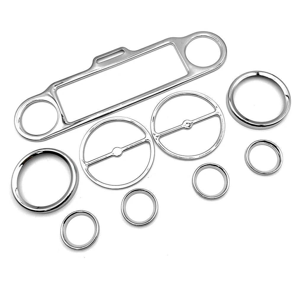 For Harley Touring Electra Street Glide Road Glide Trike 1986-Up Speedometer Bezels Speaker Stereo Accent Trim Ring Horn Cover