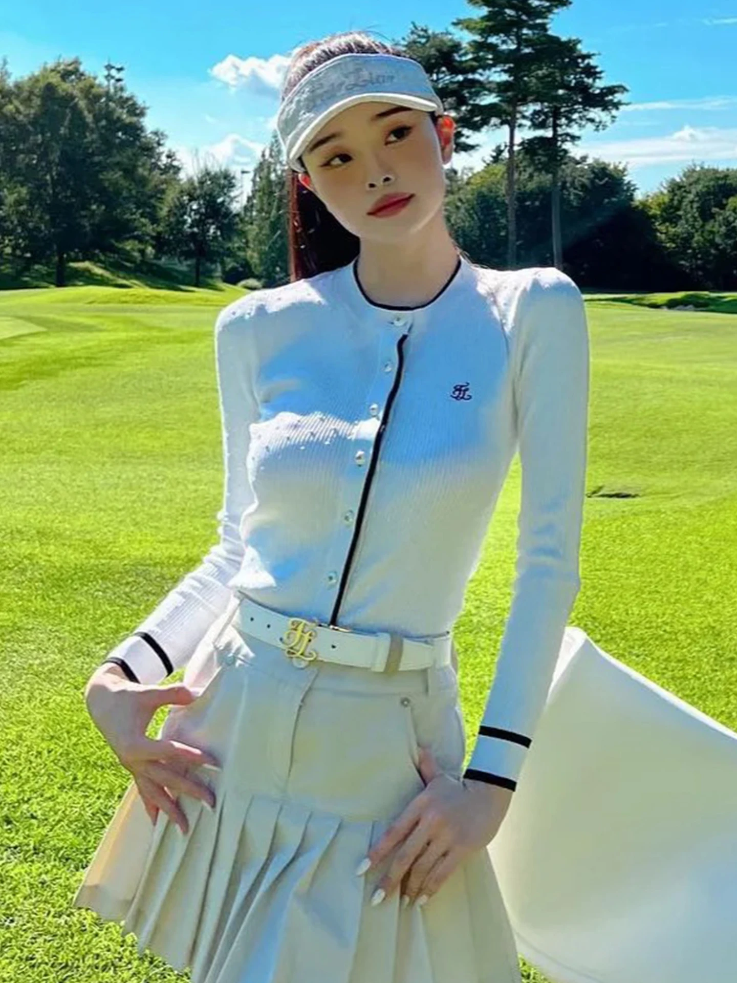 

ort Knitted Open Cardigan Women's Sle Luxury Sensation Cotton Blend Long Sve round Ne Button Detail Warmth Daily Wear