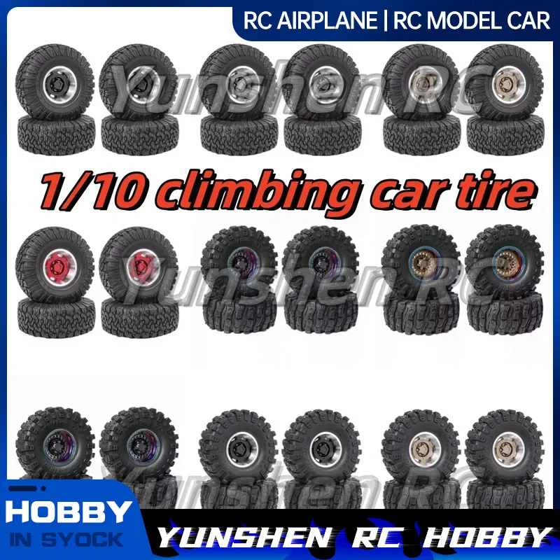 

Ljf Rc 1/10 Climbing Car 1.9-Inch (Chinese Size) Frosted Wheel Hub Tire K02 Tire Yk4107 4106 Trx4 Scx10 Ruitai Rgt Huangbo
