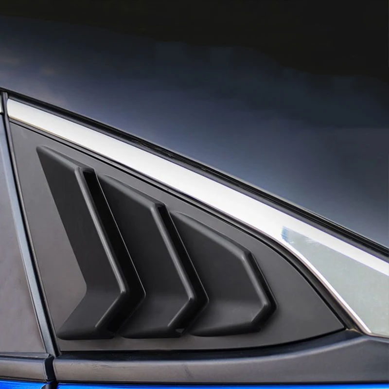 Car Exterior Carbon Fibre Rear Window Triangle Pillar Trims Conlum Molding Cover for Honda Civic 10th 2016-2020 Body Accessories